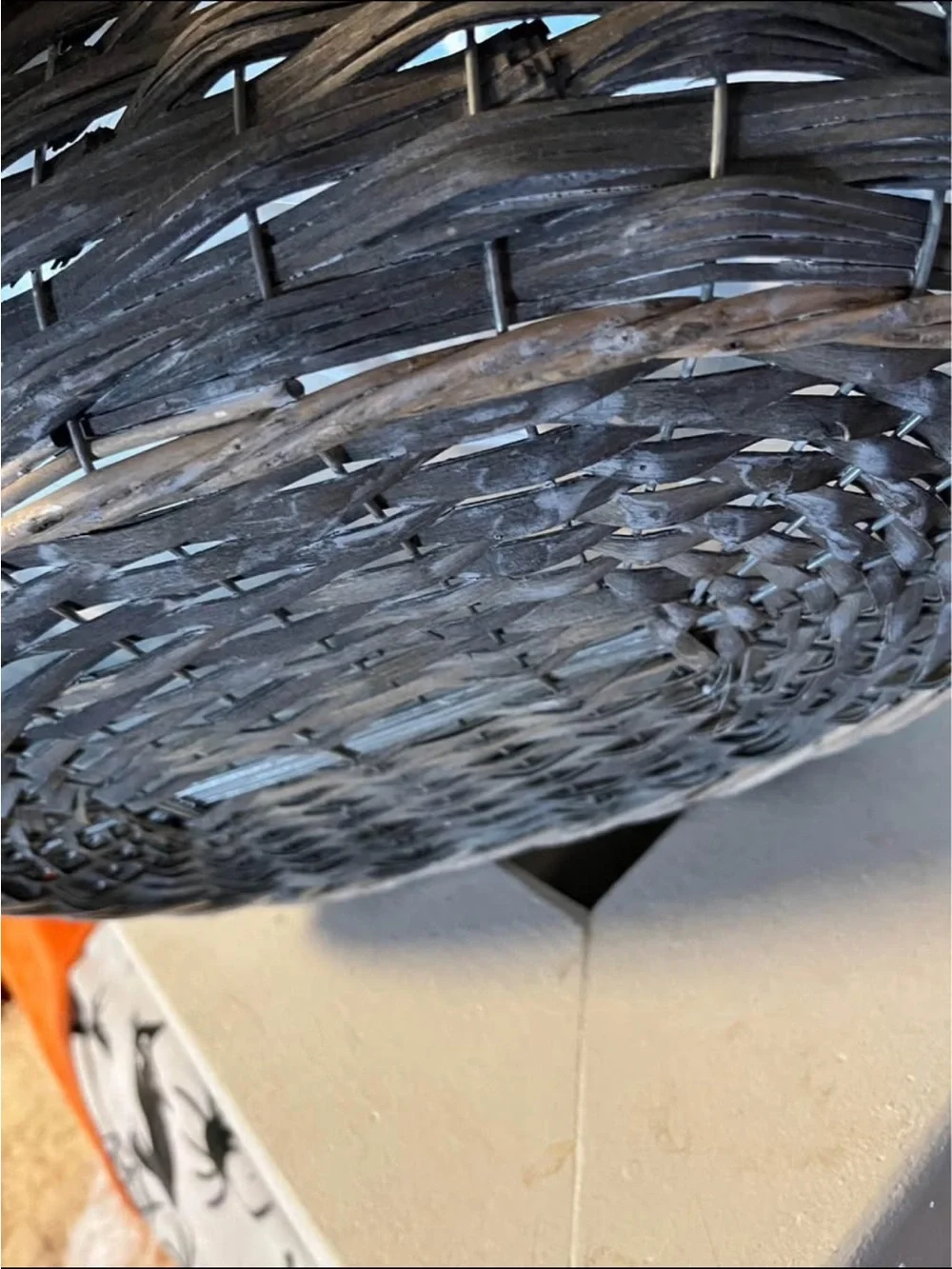 Source Unknown grey wicker